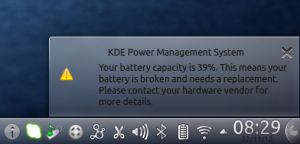 KDE Battery Broken Message