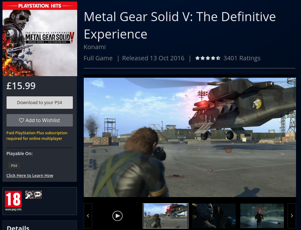 Metal Gear Solid V: The Definitive Experience (PS4)